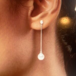 Tiffany & Co. Silver Pearl Drop Earrings